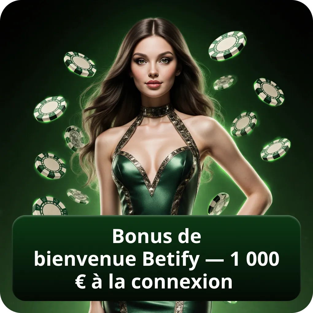 Bonus de bienvenue Betify — 1 000 € à la connexion